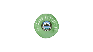 company's logo with text writing outdoor activities around